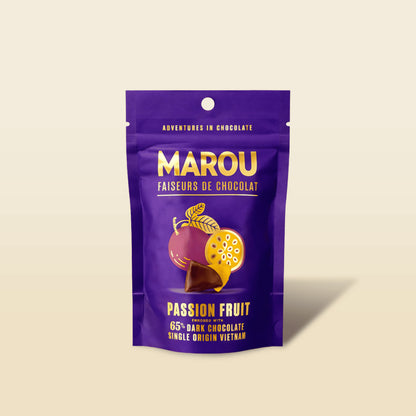 Passion Fruit Enrobed with 65% Dark Chocolate Pouch