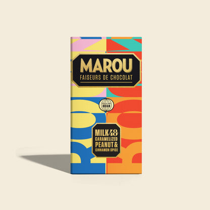 Caramelized Peanut & Cinnamon Spices 48% Milk Chocolate Bar - Socola Trail Edition