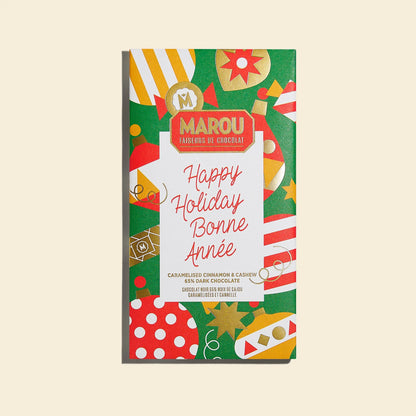 Caramelised Cinnamon & Cashew 65% Dark Chocolate Bar – Christmas edition
