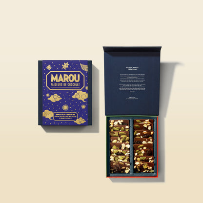 Milk & Dark Chocolate Dried Fruits, Cashew & Pumpkin Seed Mendiant Box - Christmas Edition