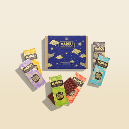 6 Single Origin Chocolate Mini Bars Gift Box – Christmas Edition