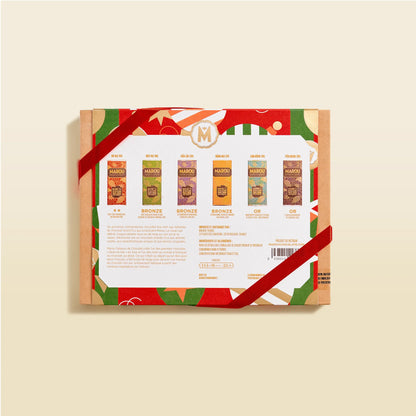 6 Single Origin Chocolate Mini Bars Gift Box – Christmas edition