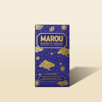 Caramelized Cinnamon Cashew 65% Dark Chocolate Bar - Christmas Edition