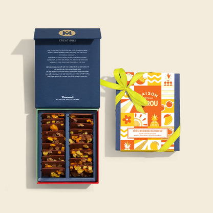 Dark Chocolate 65% Mango, Pineapple & Passion Fruit Napolitain - Tropical Adventure Edition
