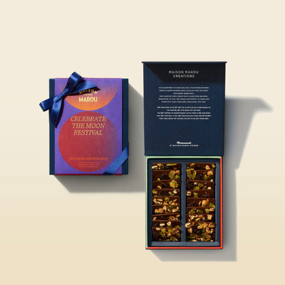 Dark Milk Chocolate 48% Raisin, Pumpkin Seed, Cashew & Passion Fruit Mendiant - Mid-Autumn Festival