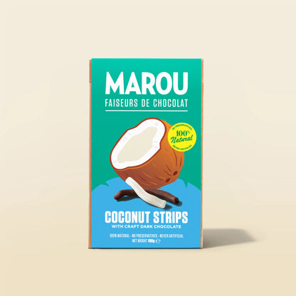 Dried Coconut Coated in Dark Chocolate