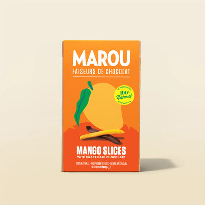 Dried Mango Coated in Dark Chocolate
