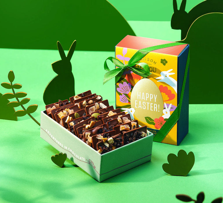 Dark Chocolate 65% Mendiants Dried Fruit, Cashew & Pumpkin Seed – Easter Edition