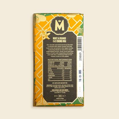 Mint & Orange Dong Nai 68% Chocolate bar