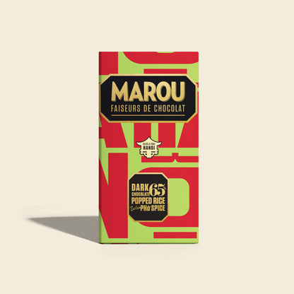 Popped Rice With Pho Spice 65% Dark Chocolate Bar - Socola Trail Edition