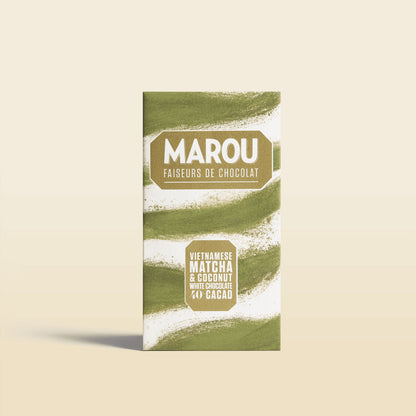 Vietnamese Matcha & Coconut 40% White Chocolate Bar